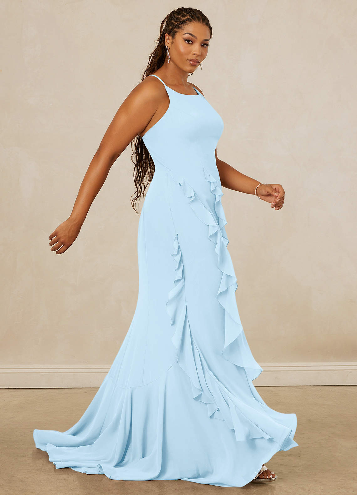 Christian Siriano Bridal for Azazie 1006 Bridesmaid Dresses Ruffle Chiffon Mermaid Dress image12