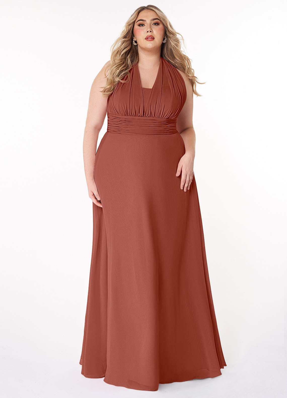 Azazie Fifi Auburn Chiffon Bridesmaid Dresses | Azazie