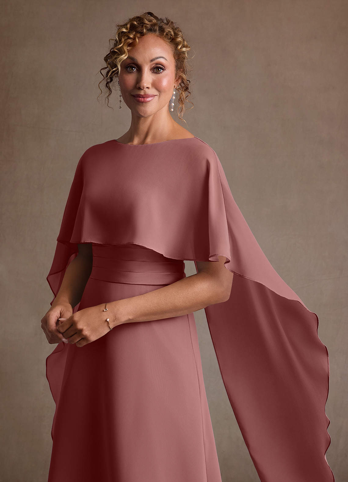 Azazie Marilla Brudens mor kjoler A-Line Plisseret Chiffon Gulv-længde Kjole image7