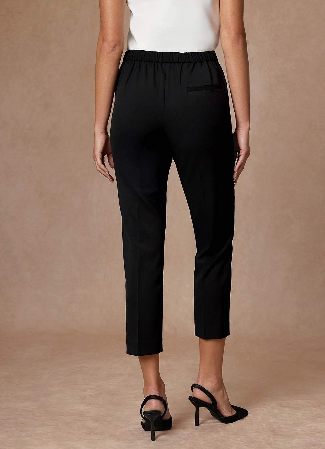 front Kennedy Black Refined Weave  Performance Dress Pants