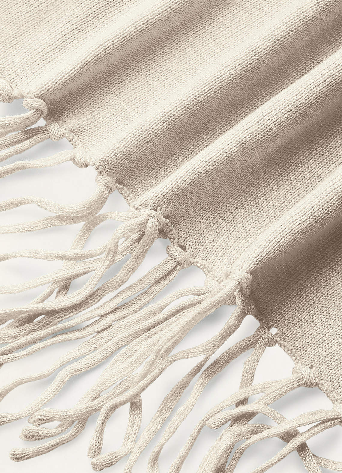front Wool-Blend Fringe Hem Scarf & Shawl