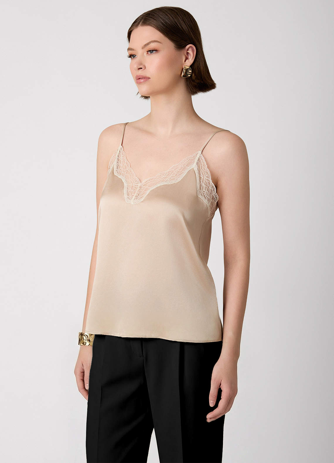 front Camisola 100% seda lavável