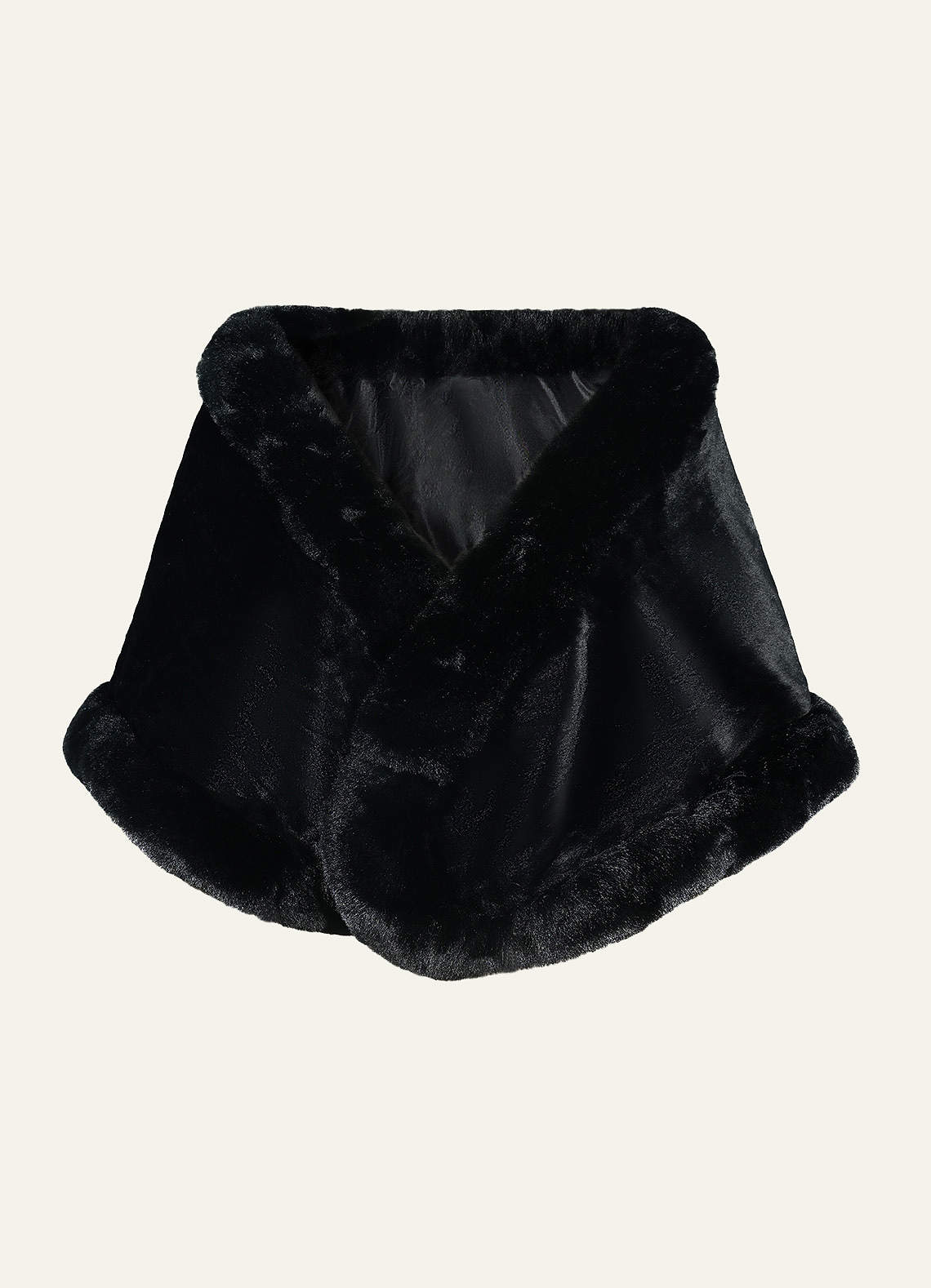 front Grace Style Faux Fur Wrap