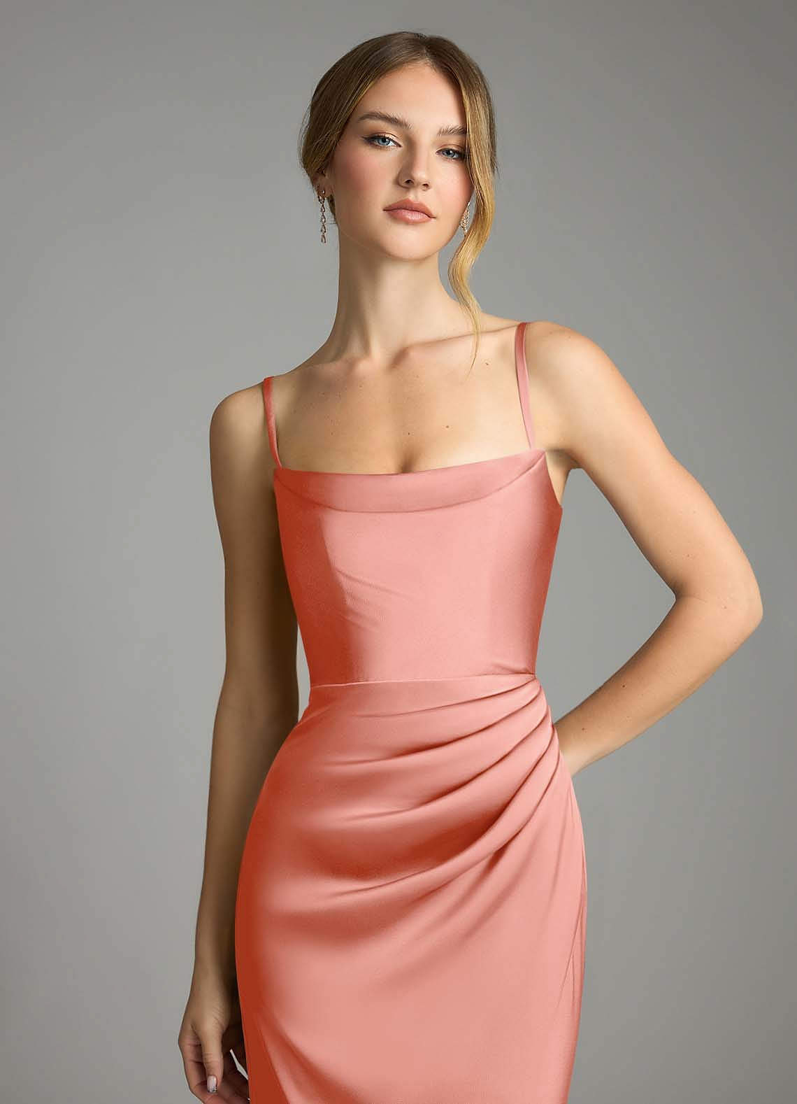 coral convertible bridesmaid dress Azazie Leonis