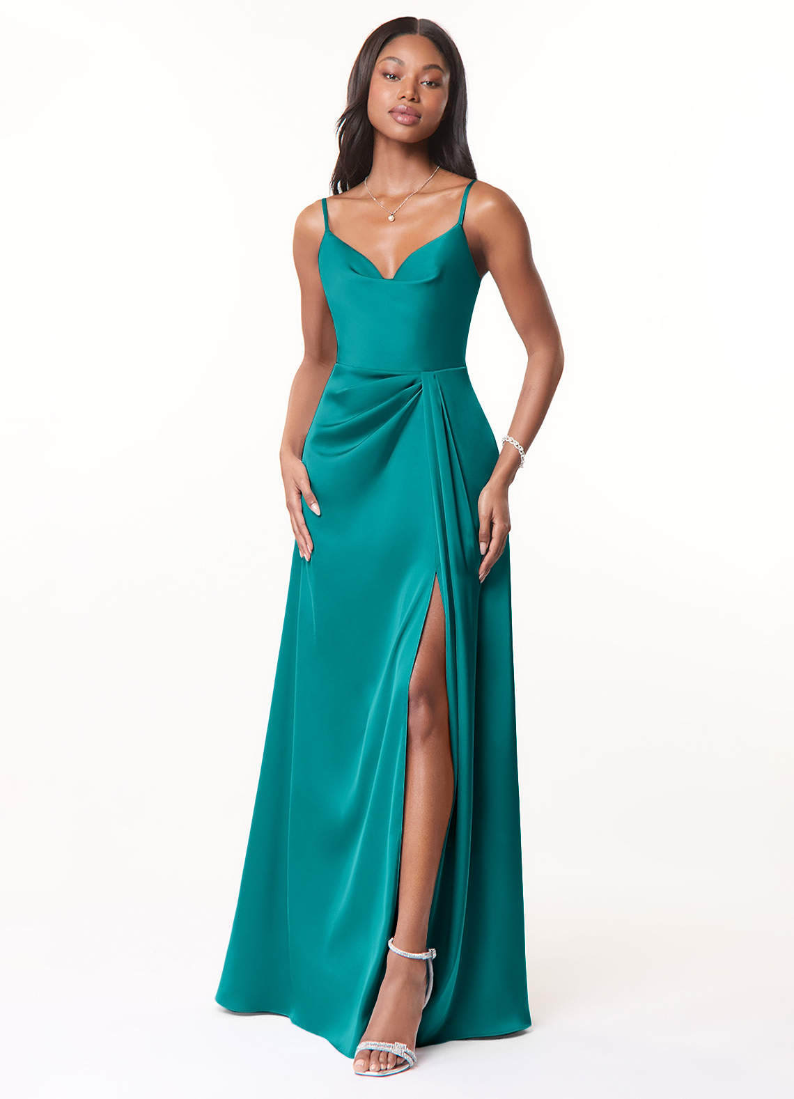 Azazie Brielle Teal Bridesmaid Dresses | Azazie