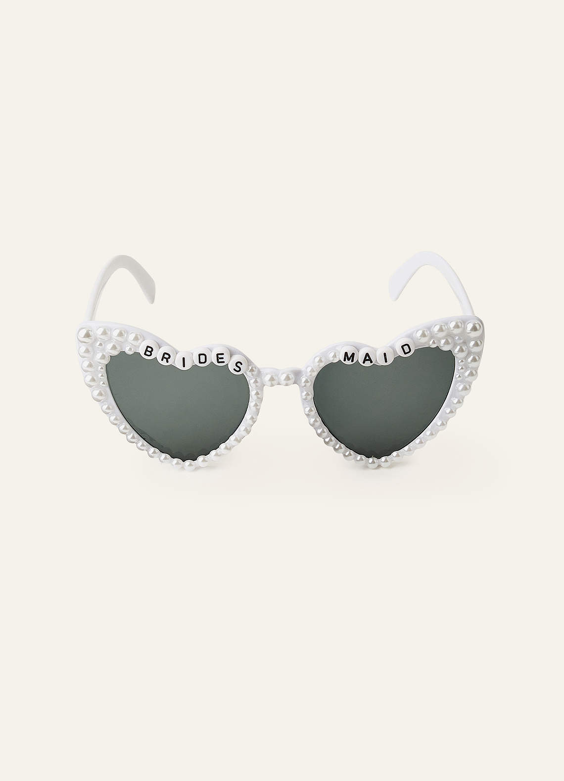 front Pearl Heart Photo-Ready Sunglasses