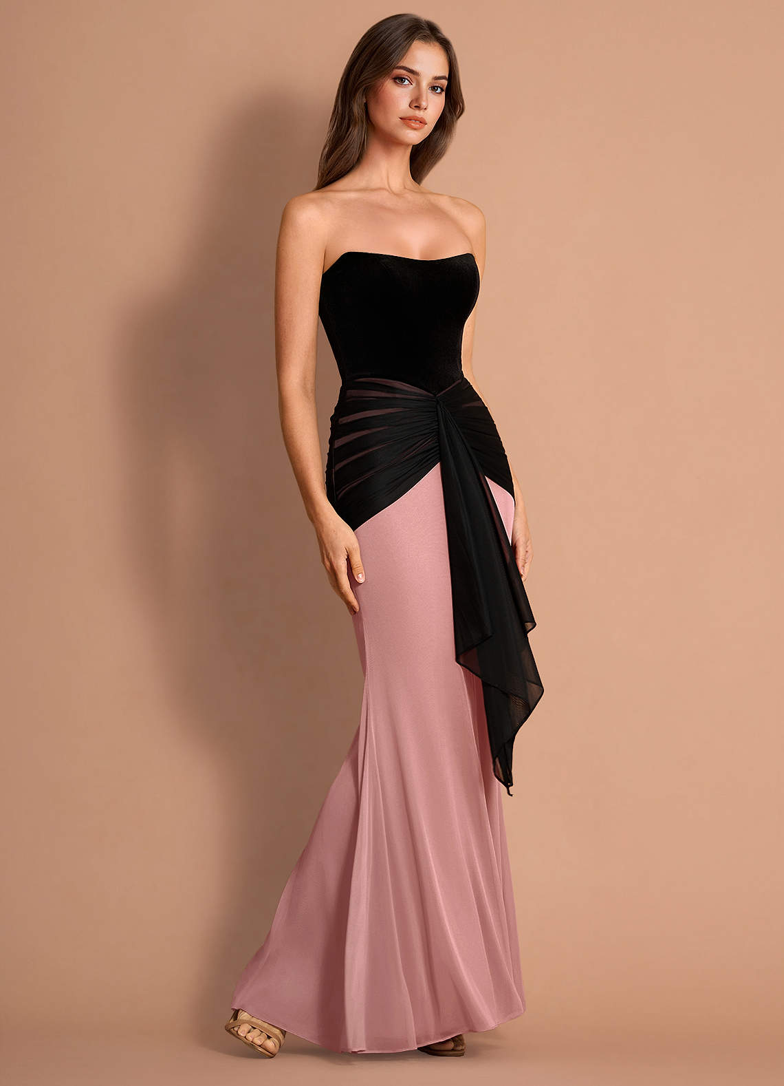 bridesmaid dresses hot pink and black Urielle Light Maxi Dress Ready to Ship YGroup_apple-cider-mini-dress
