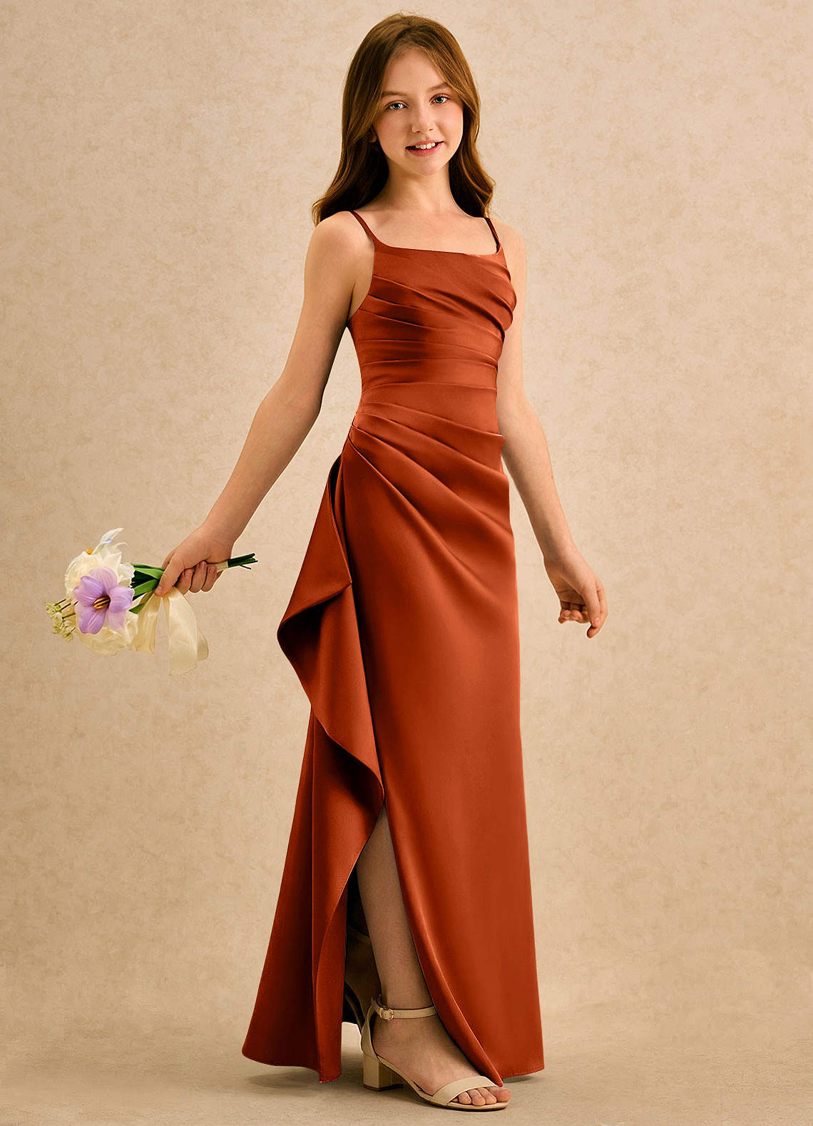 formal girl dress Tip Top 5658 Size 6 Sky Girls Dress High Low Layered Formal main image 1