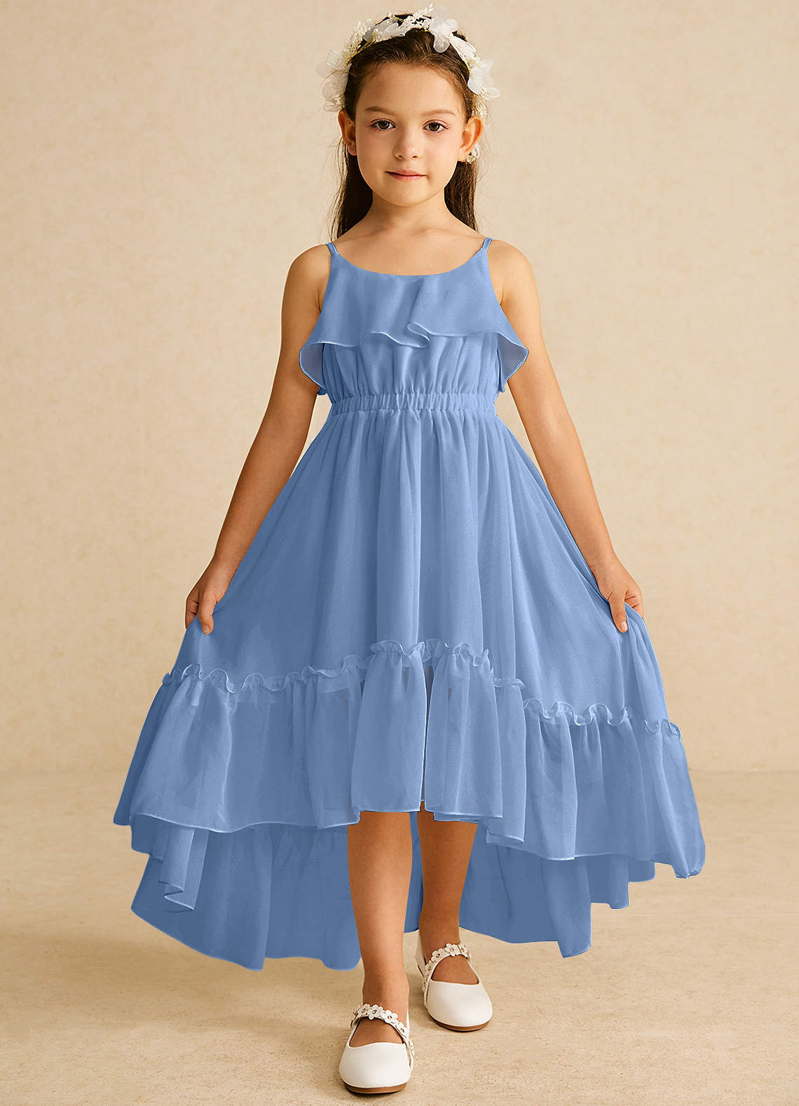Chiffon Little Girl Dresses, Popular Lovely Flower Girl Dresses