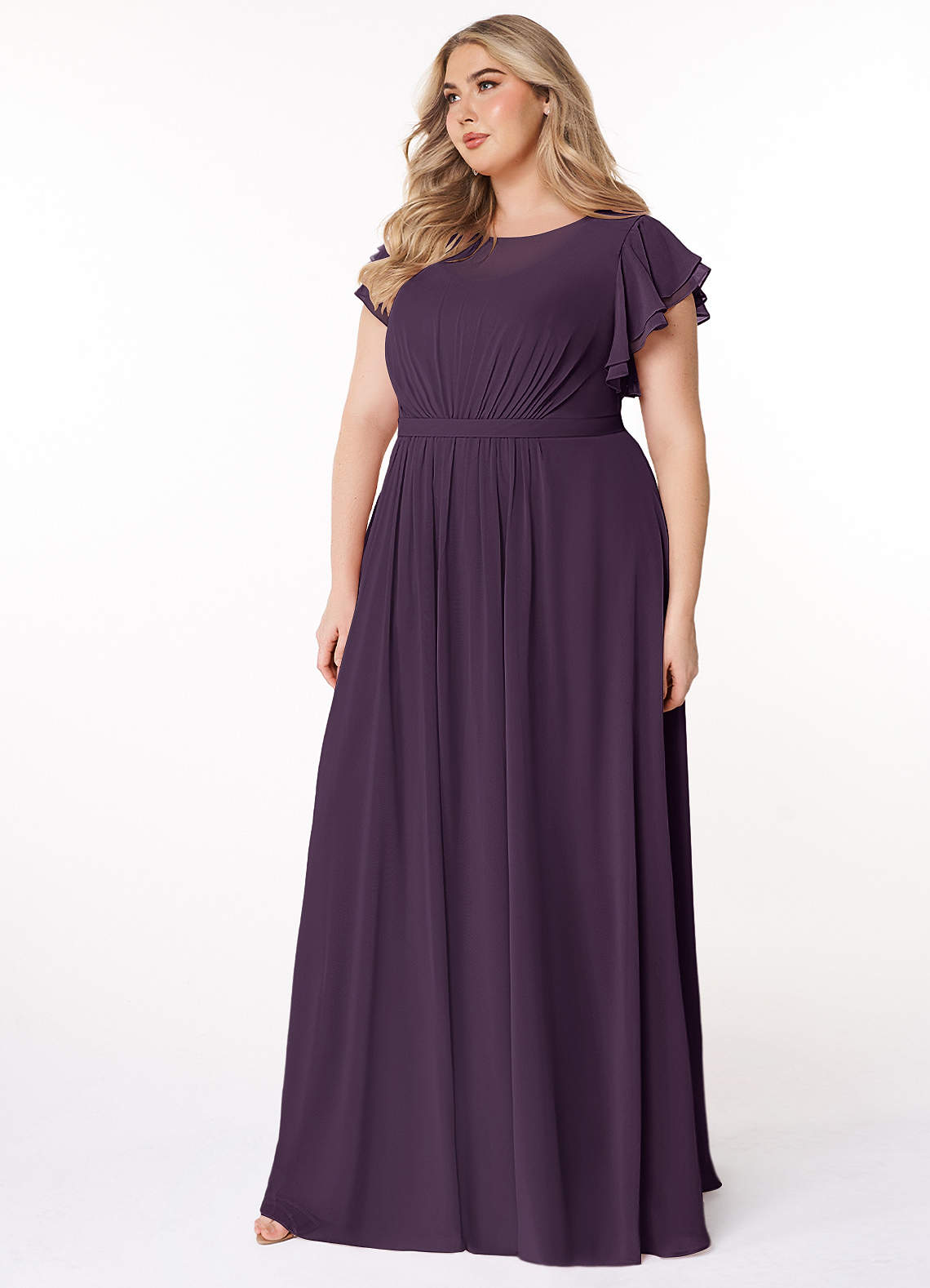 Azazie Daphne Plum Modest Bridesmaid Dresses