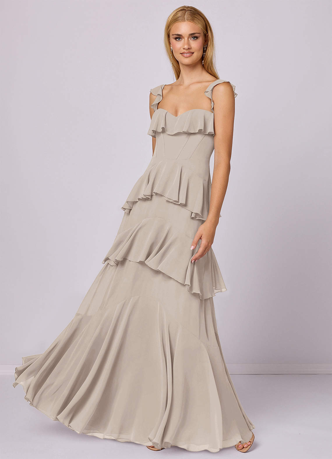 Barbie ♥ Azazie Bridesmaid Dresses Frost A-Line Sweetheart Neckline Chiffon Dress image1