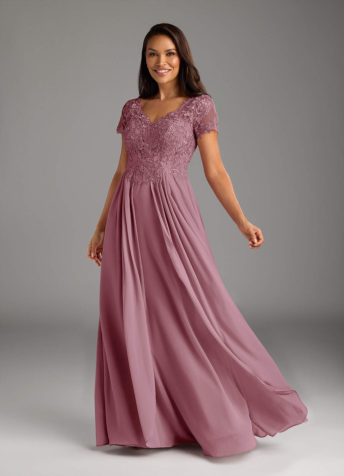 green emerald velvet dress A-line V-Neck Floor-Length Chiffon Mother of the Bride Dress With Sequ –  RoseProm main image 1
