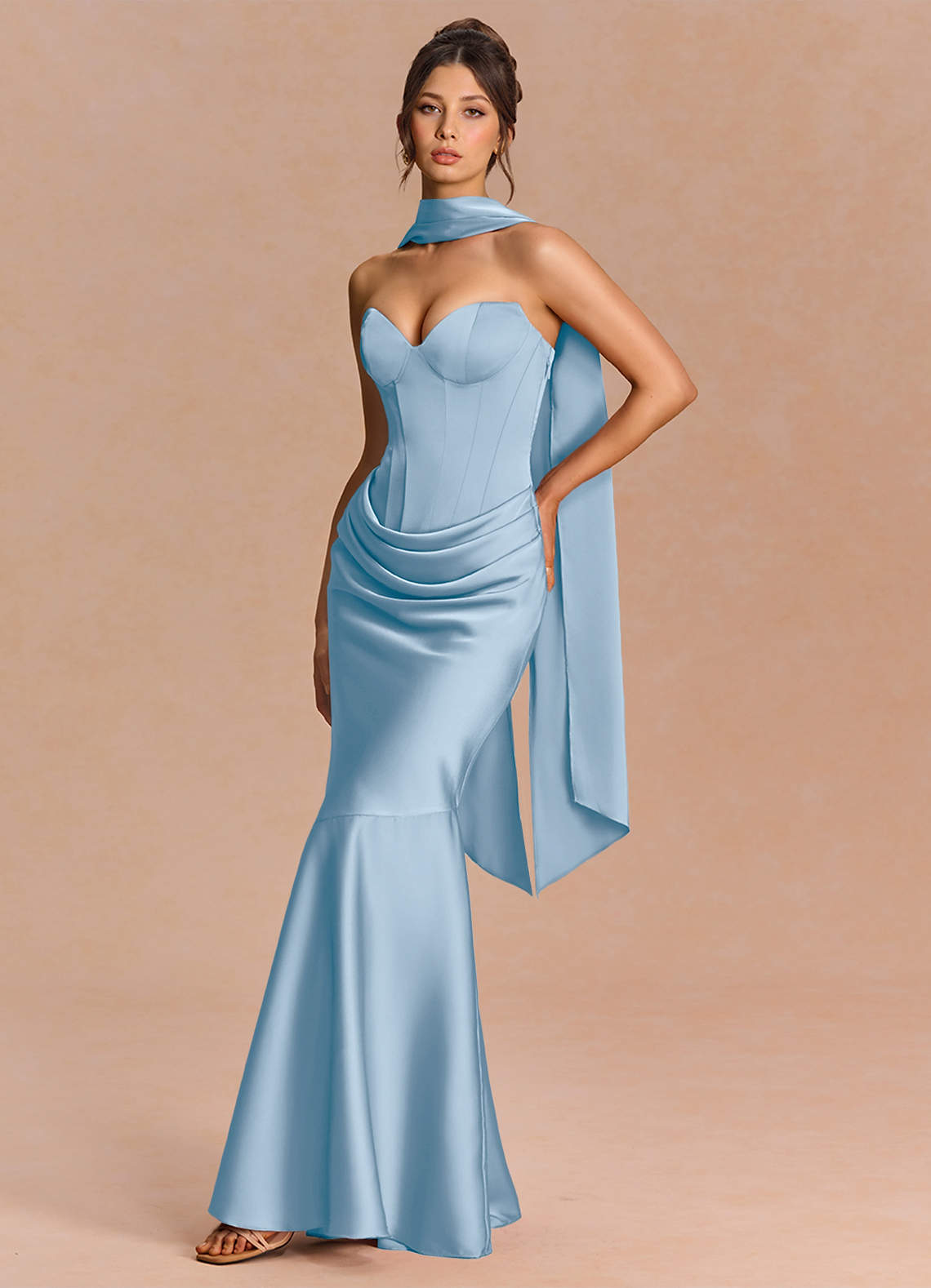 haze blue dress Euphemia Maxi Bridesmaid dress Size:7 3/4 week4325_20251019 blue dress creamyexotica Alexia this floor