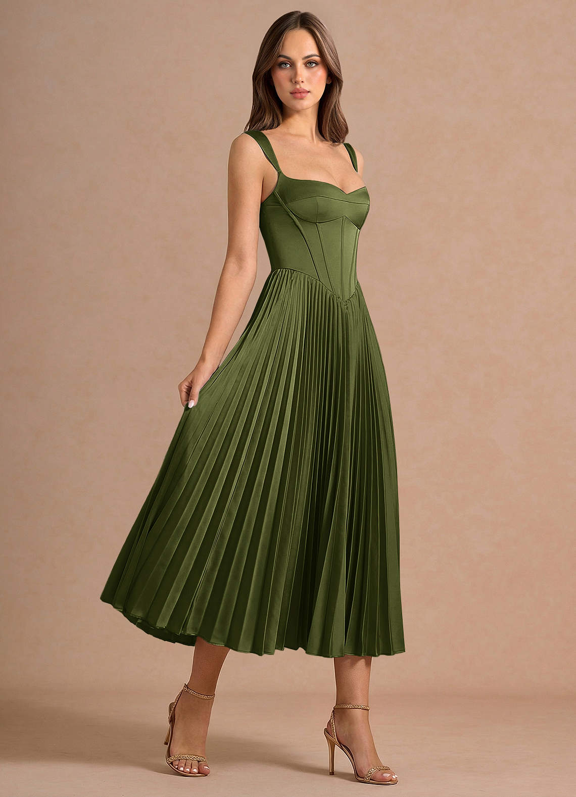 Olszewski The Dress Surprise 限定数3250 レア Avenelle Olive Mid Dress | Azazie CA