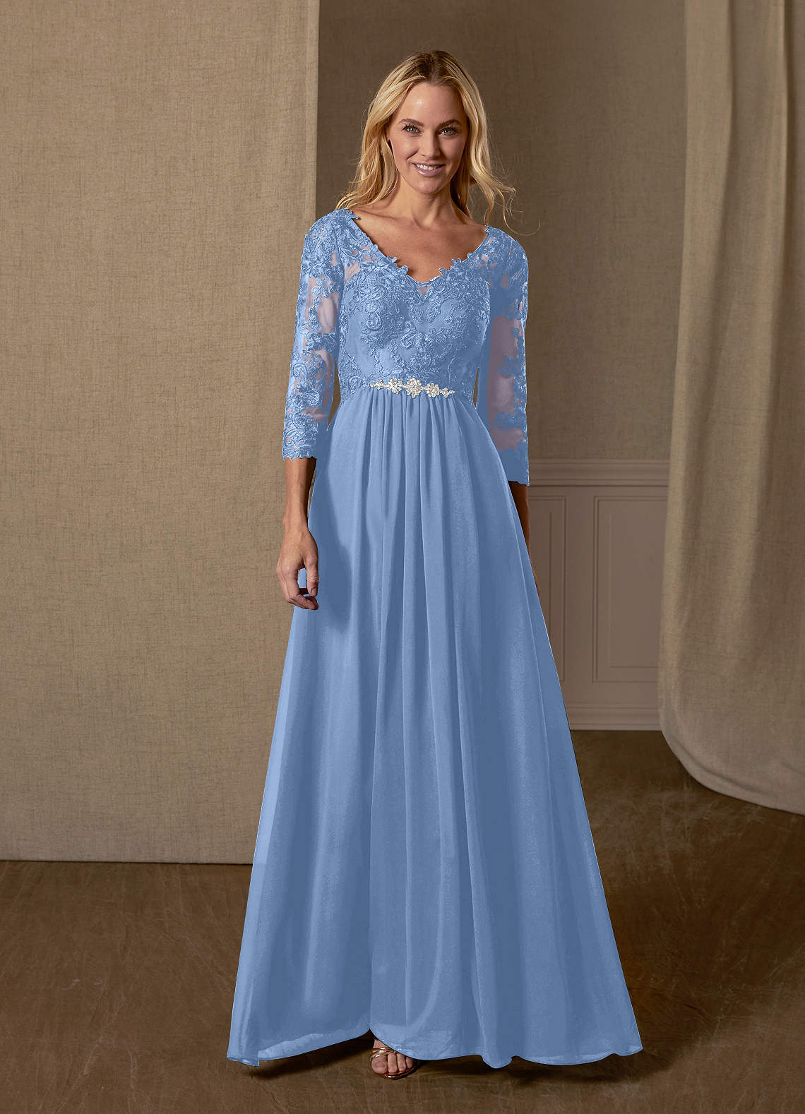 Steel Blue Mother of the Bride Dresses