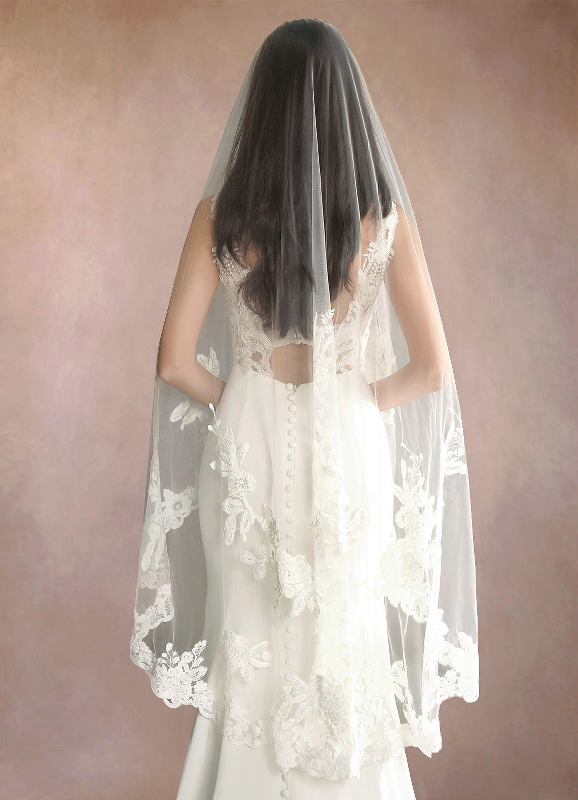 front Charity Lace Waltz Veil