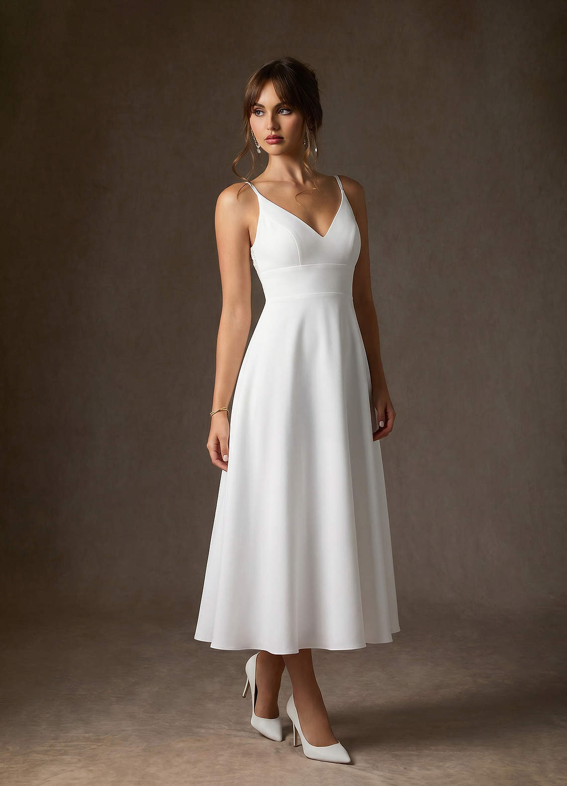 a line crepe dress Off-Shoulder Draped Crepe A-Line Evening Dress with Lace Panel