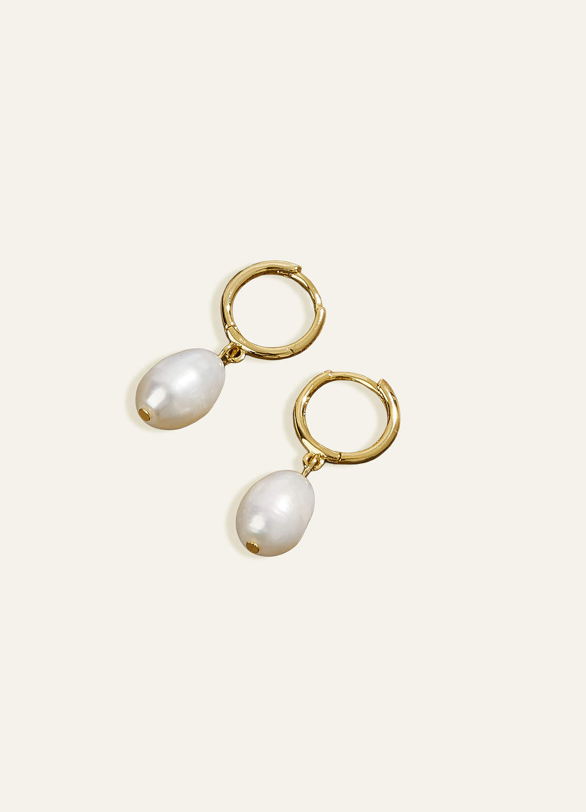 front Golden Pearl Earrings