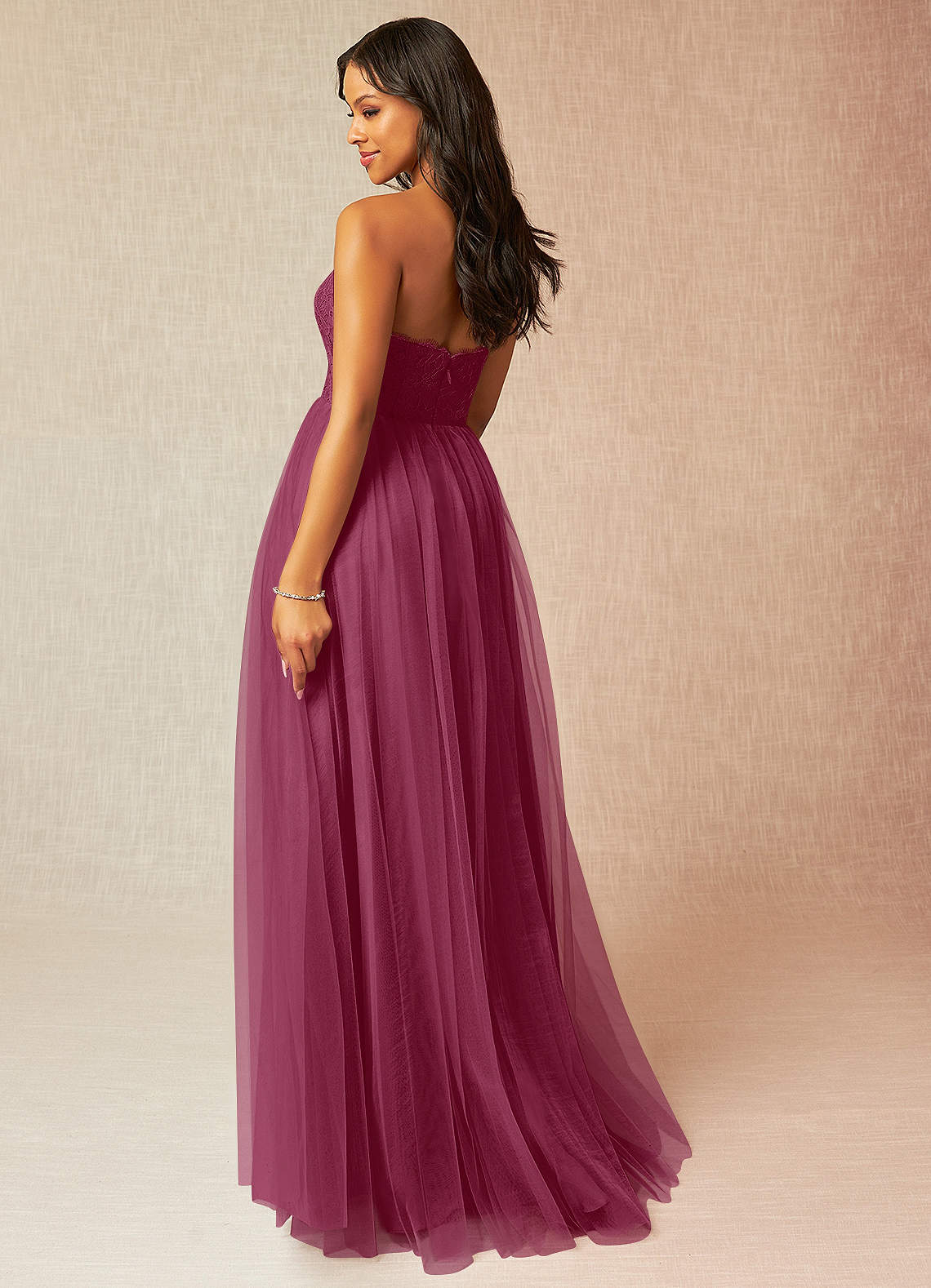 tulle multiway bridesmaid dress Crisscross Pleated Tulle Off-shoulder Tulle A-line Bridesmaid Dress