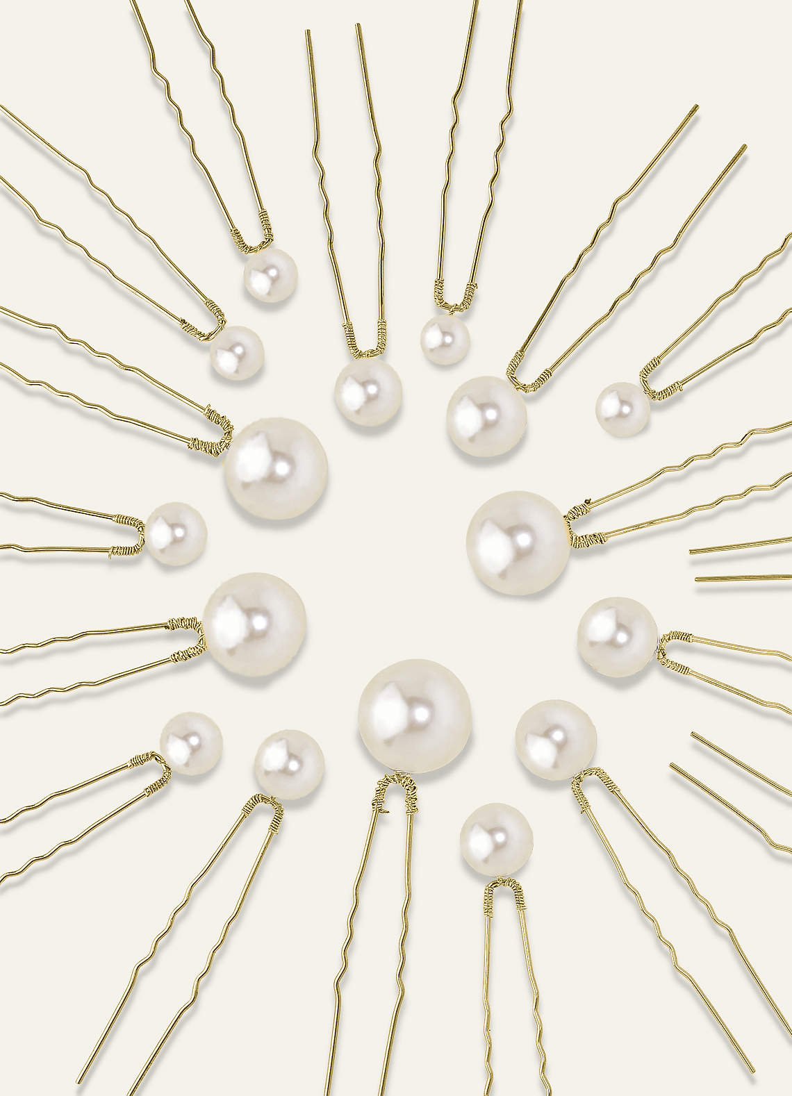 front Singular Pearl Hairpins 18pic Set