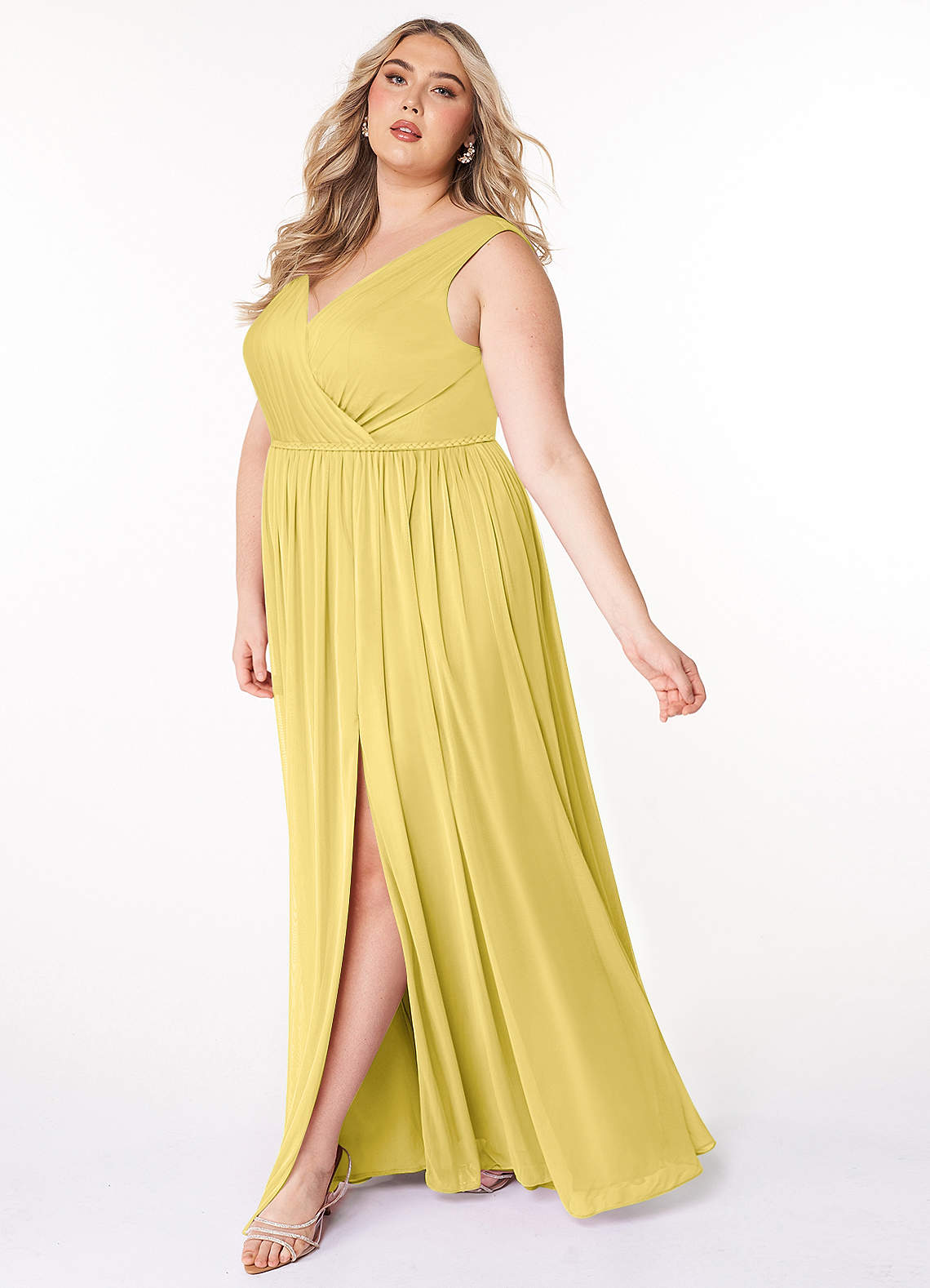 chinese dress ladies Jodie Cut Out Mesh Maxi Dress in Yellow main image 1