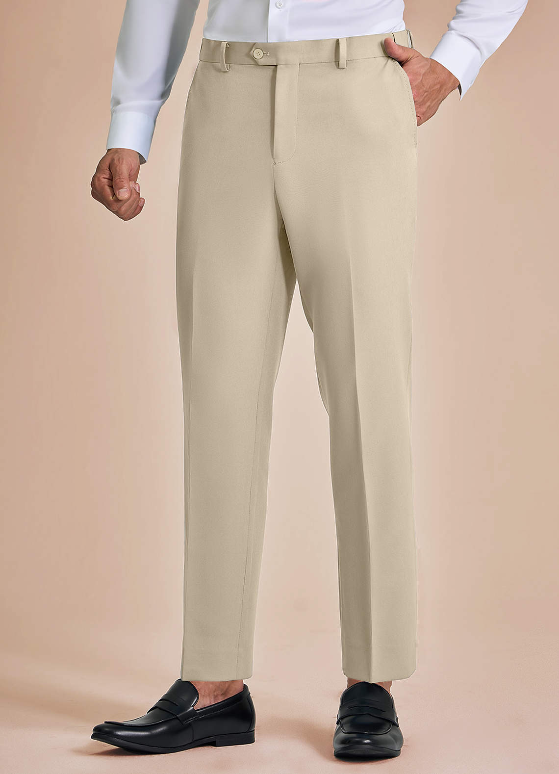 front James Tan Pantalones de vestir