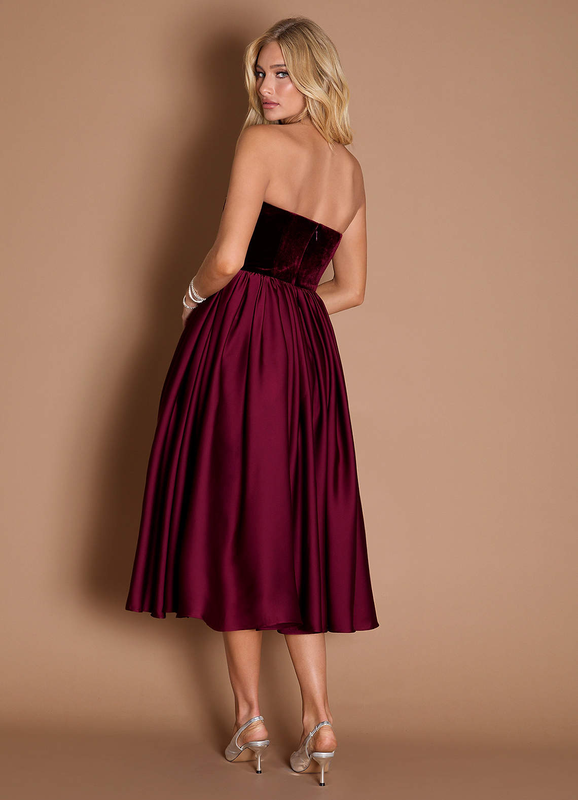 Marie Wine Midi Dress image3