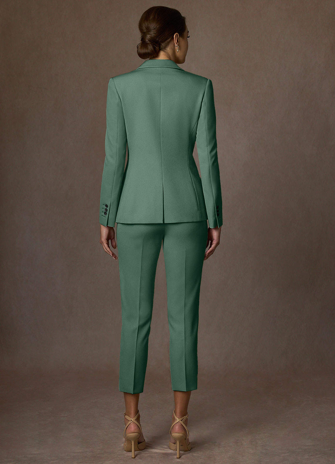 front Kennedy Eucalyptus Structured Stretch Pants Suit