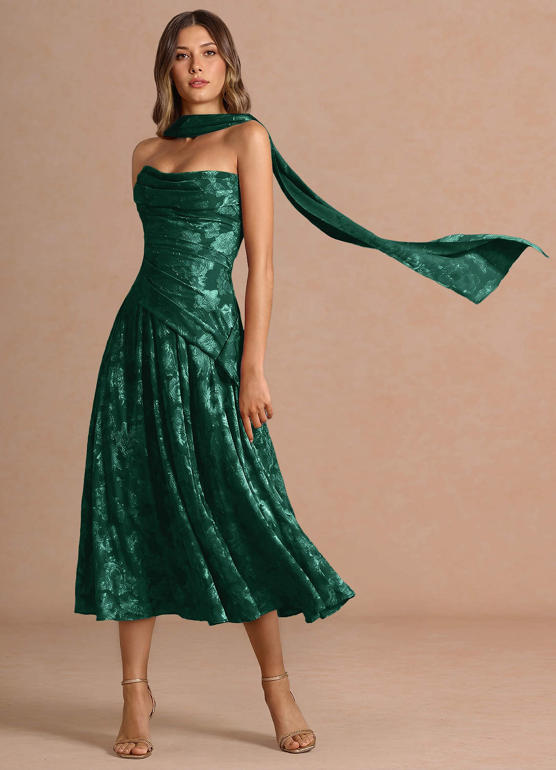 hunter green cocktail dress Women's Half Past Sunset Dress, Whether you are dressing it for a wedding party Azazie Midi Dresses A-Line Semi-Formal