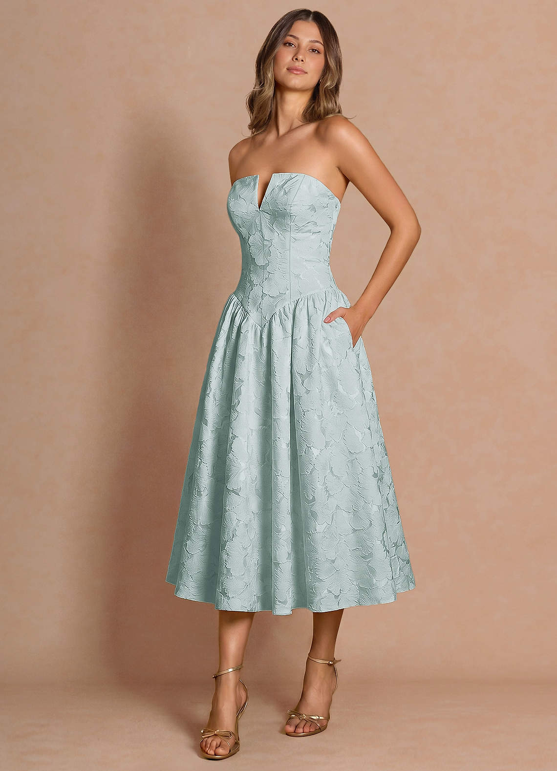 french blue midi dress Meliora Color:262gj2186 Crafted from linen in_stock white strapless dress formal