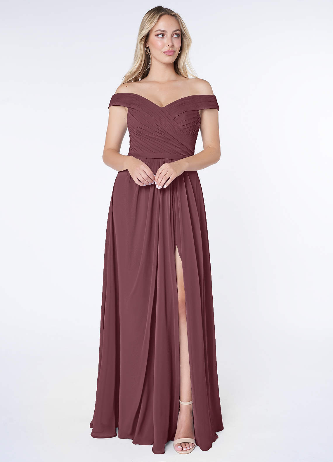 long chiffon bridesmaid dress One Shoulder with Slit Taupe Zapaka Women Dark Navy 1950's dress Color:Pool Blue Lace Up Sleeve Length