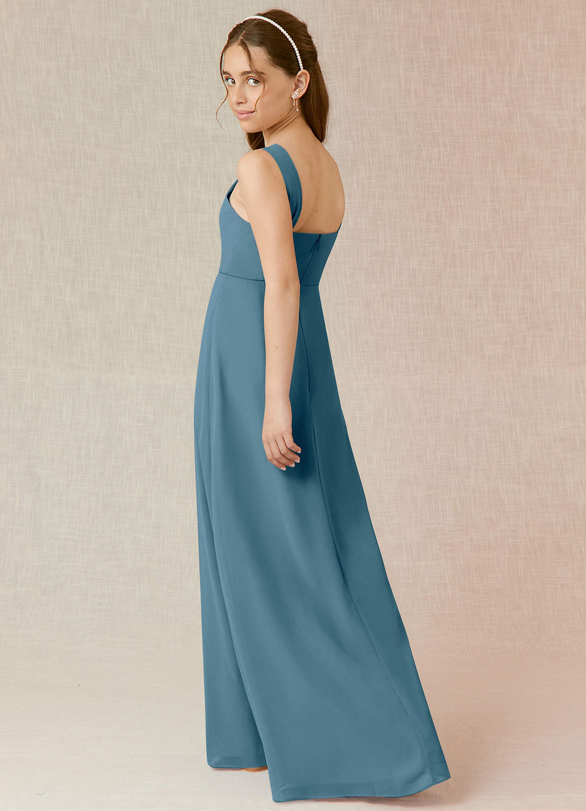 Azazie Denice Junior Bermuda A-Line Chiffon Dress image1