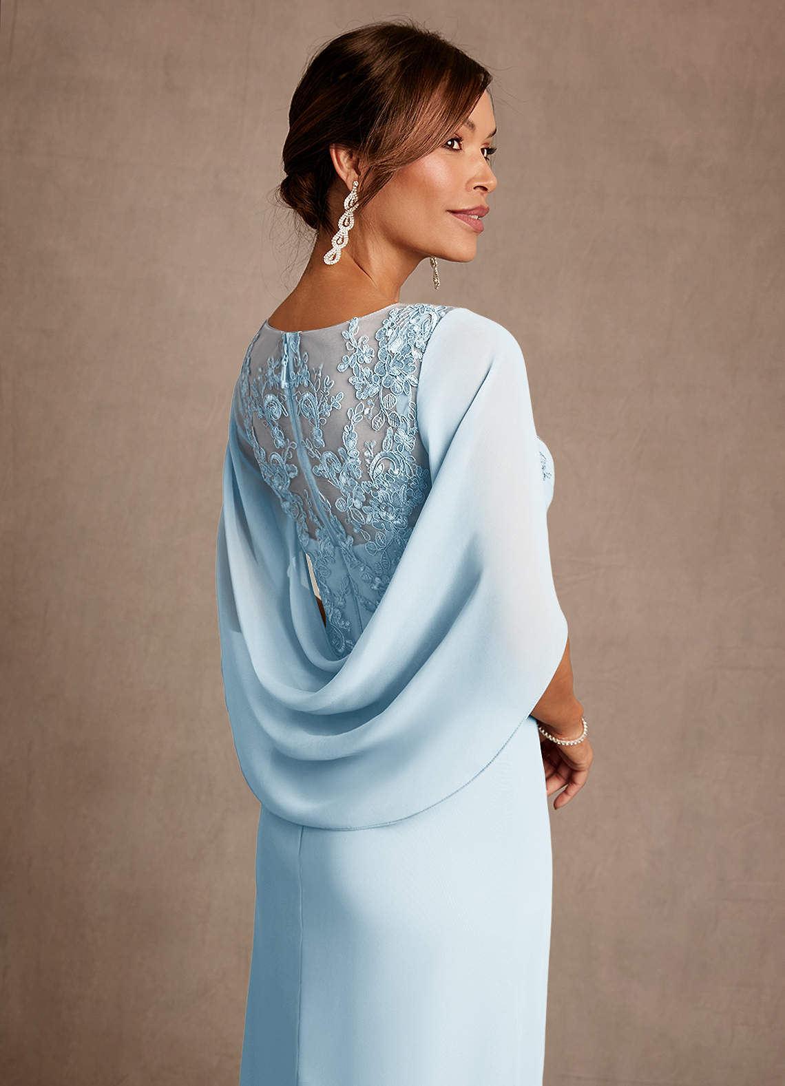 Azazie Santa Clara Mother of the Bride Dresses Sky Blue A-Line Lace Dress image5