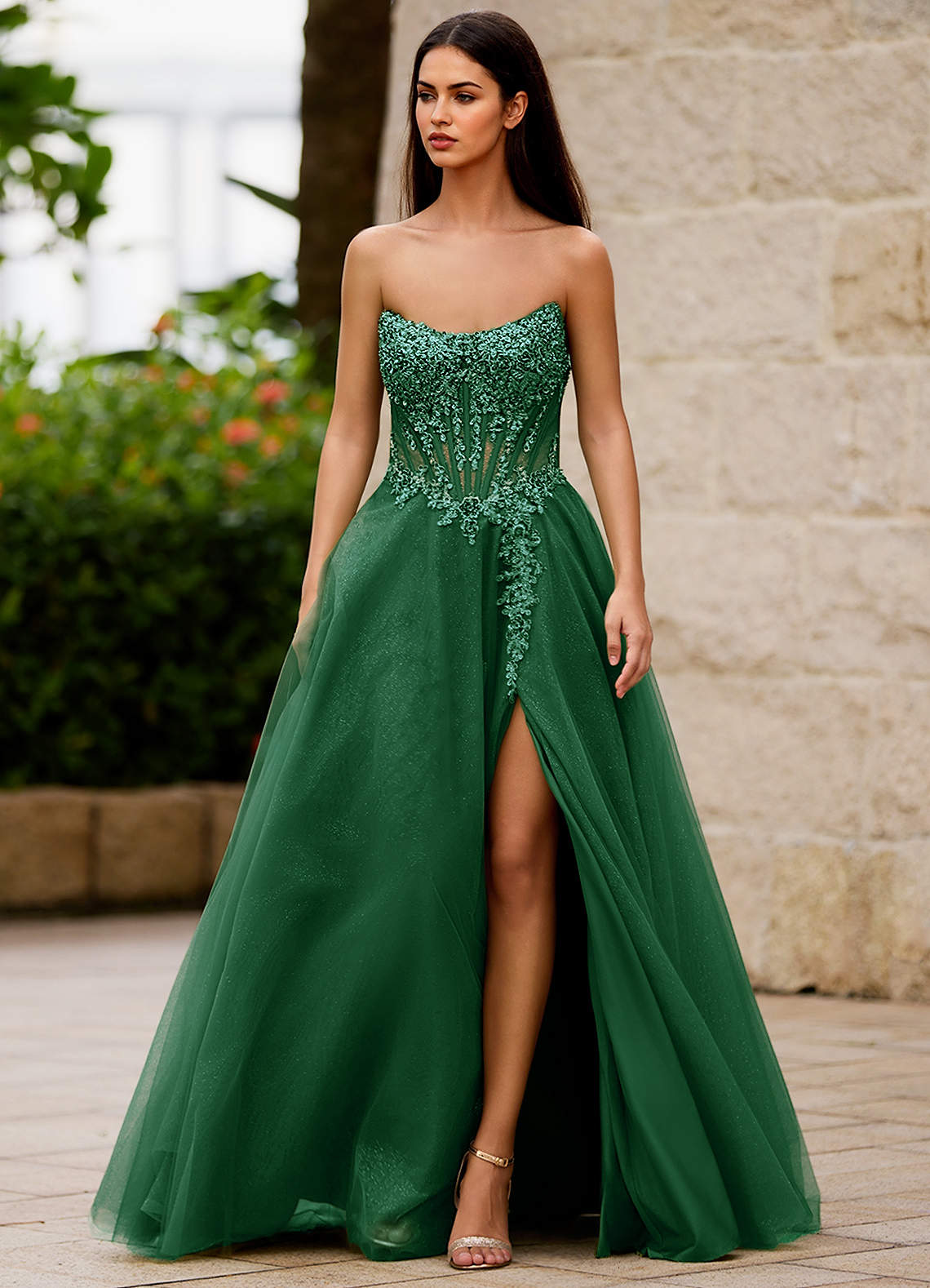 Brilliance Dark Green Glitter Prom Dress Prom and Homecoming Dresses | Azazie DE Brilliance Dark Green Glitter Prom Dress Prom and Homecoming Dresses | Azazie DE