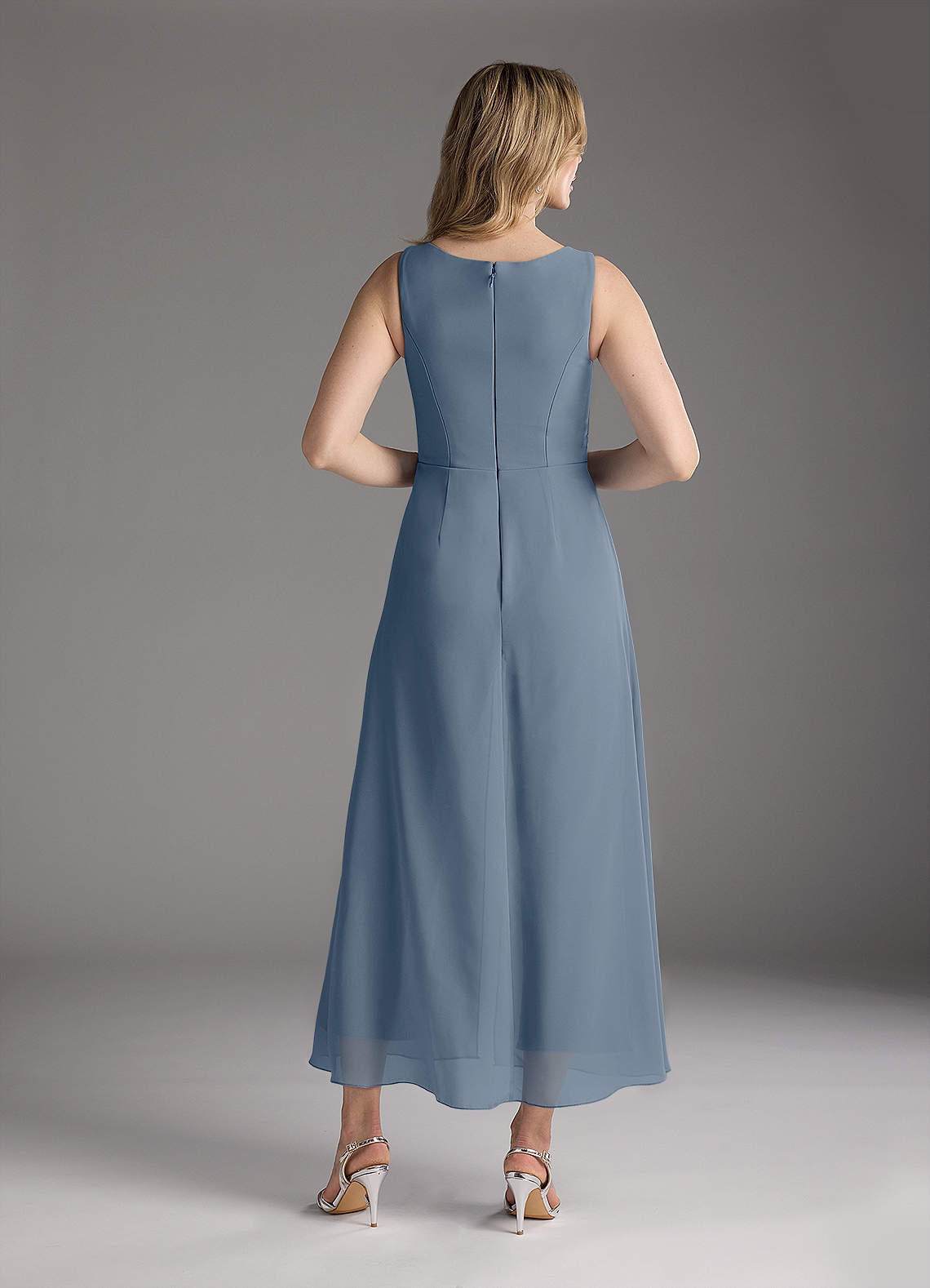 Azazie Anitta Mother of the Bride Dresses Twilight Jumpsuit/Pantsuit Pleated Stretch Crepe Dress image5