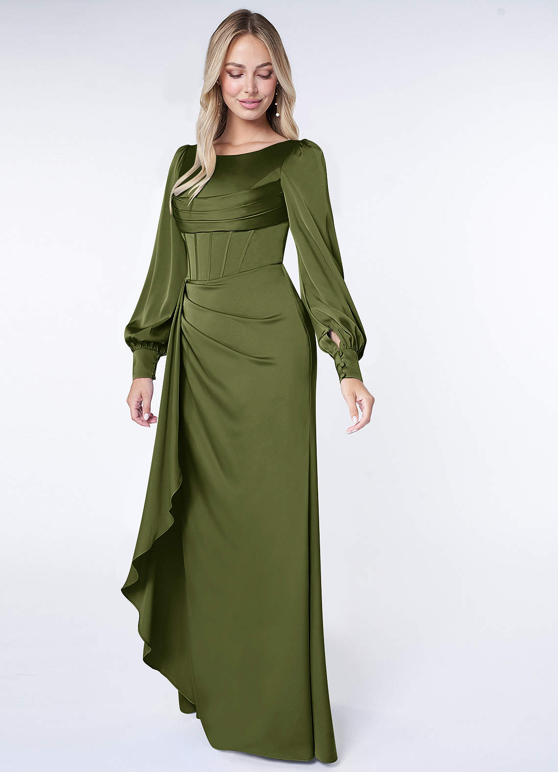 Azazie Raye Olive Bridesmaid Dresses | Azazie