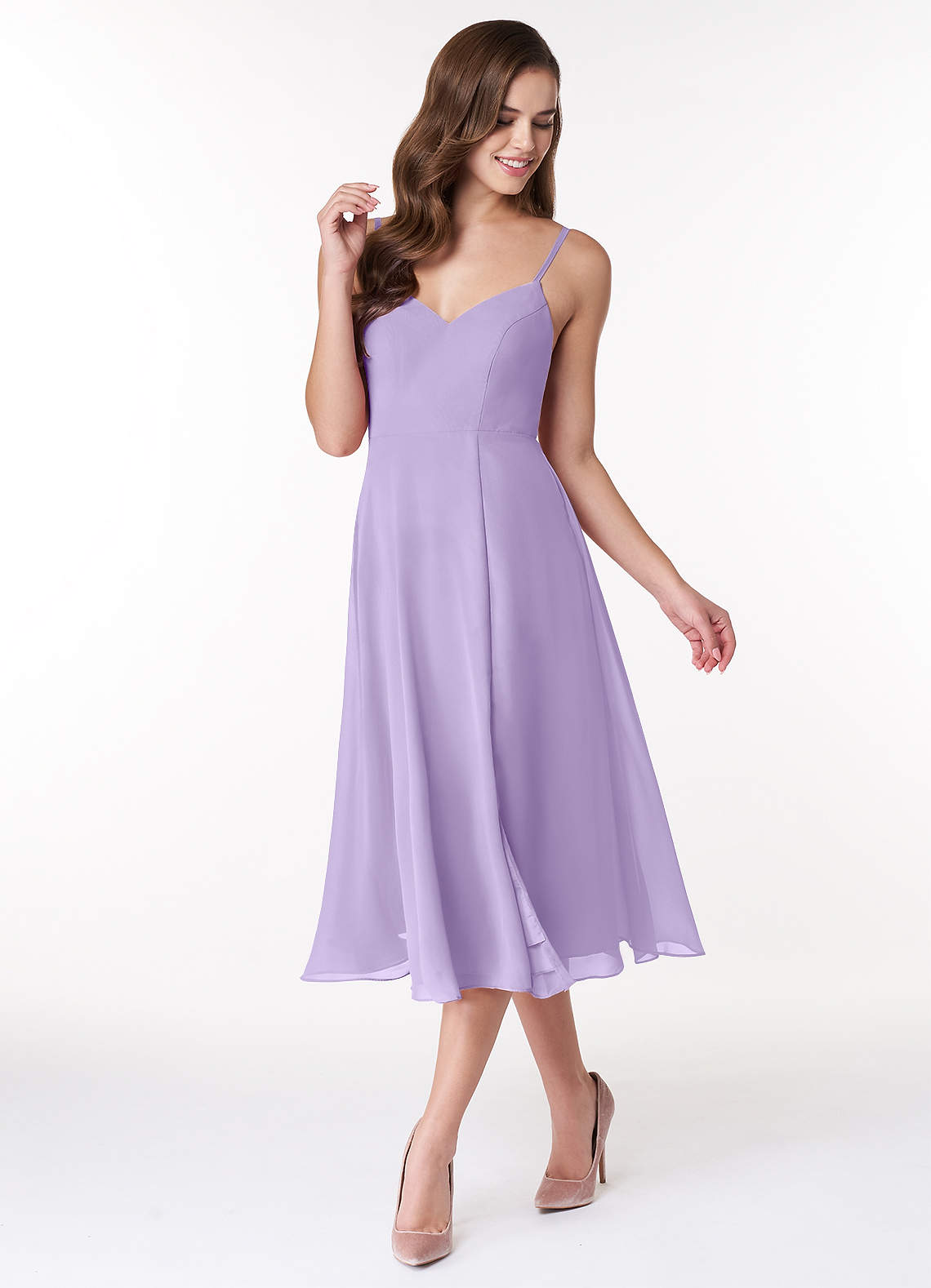 Azazie Clarissa Ready to Ship Lilac Chiffon Bridesmaid Dresses