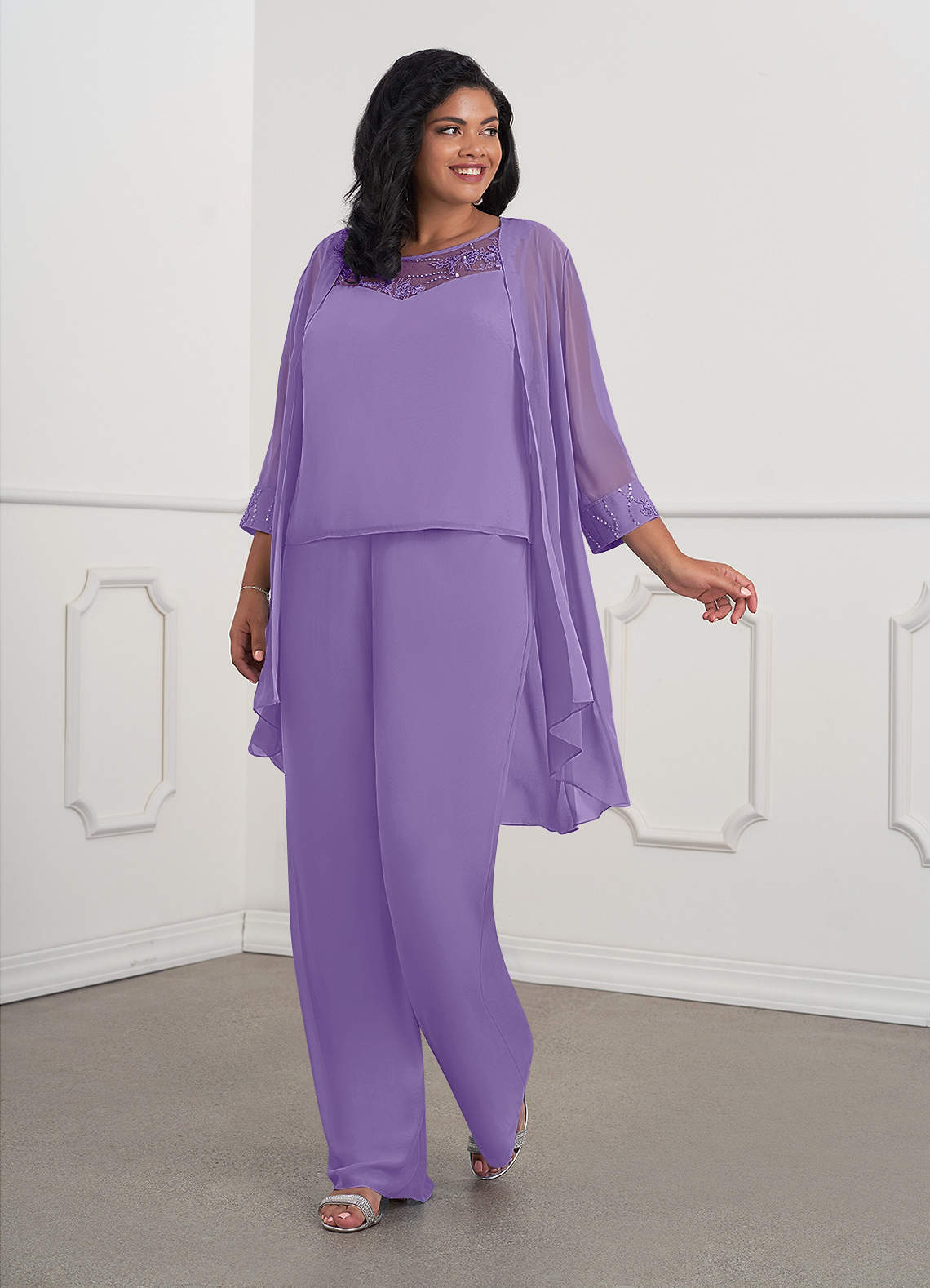 Azazie Maura Mother of the Bride Dresses Tahiti Jumpsuit/Pantsuit Sequins Chiffon Dress image1