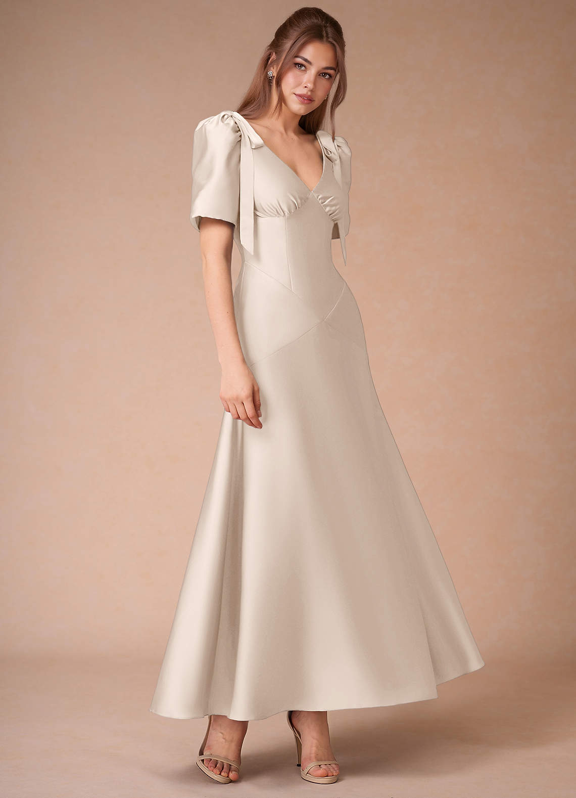Rosaline Cream Maxi Dress | Azazie
