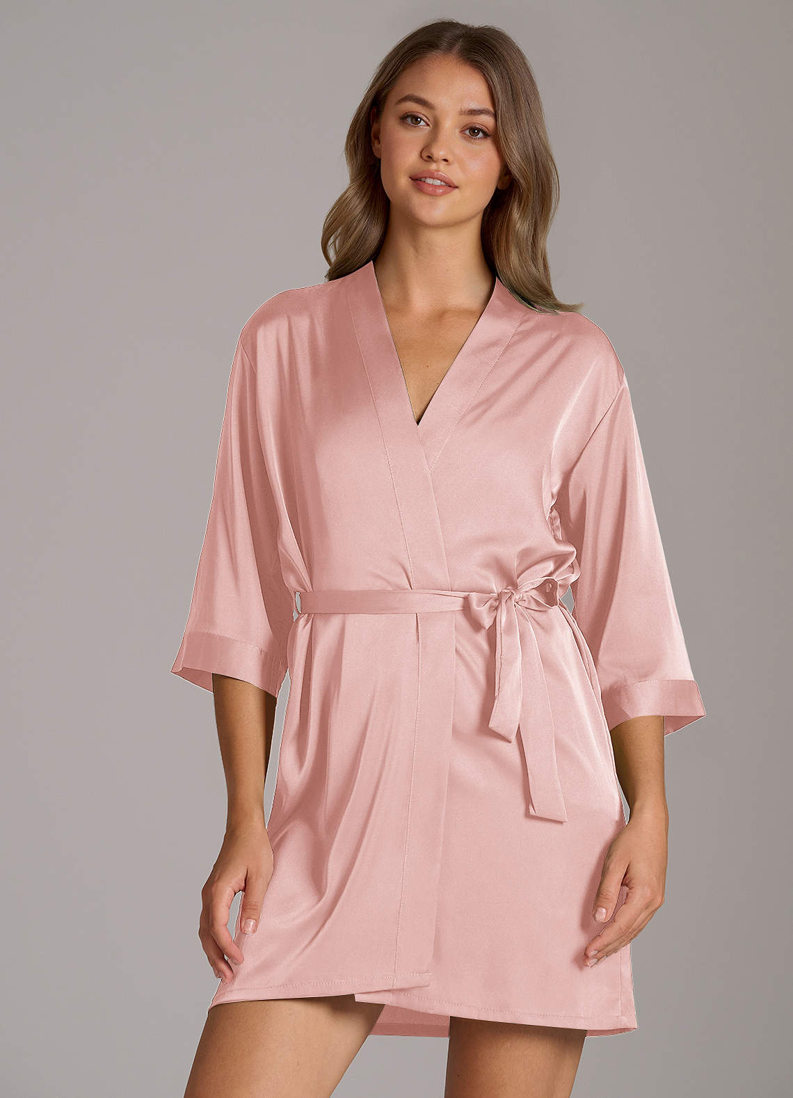 front Robe de mariée brodée en satin