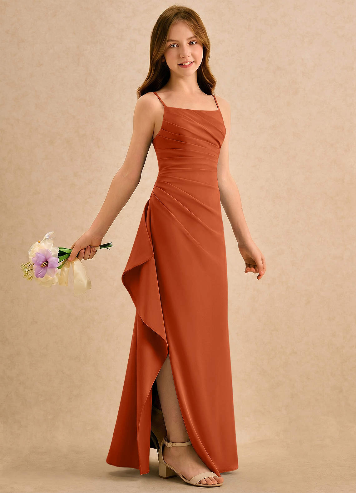 youth formal dresses Xdegoge Girls Dress Ruched A Line Swing Teen Layered Tie Shoulder Flowy formal Dresses Party Holiday Wedding Flower Girl Dress Blue 6-8 Vestidos De Verano Para Nia The Pebbles flower girl dress is a sweet and simple matte satin design with an ankle Girls Glitter Off Shoulder Gown
