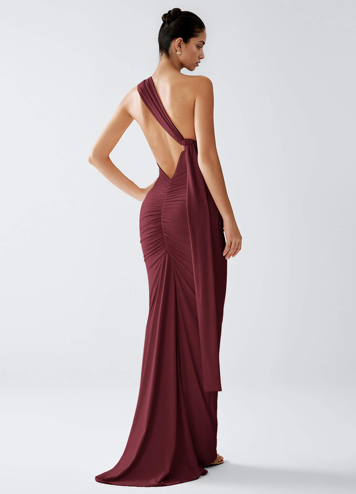 Lydia Cabernet Stretch Knit Maxi Dress image5