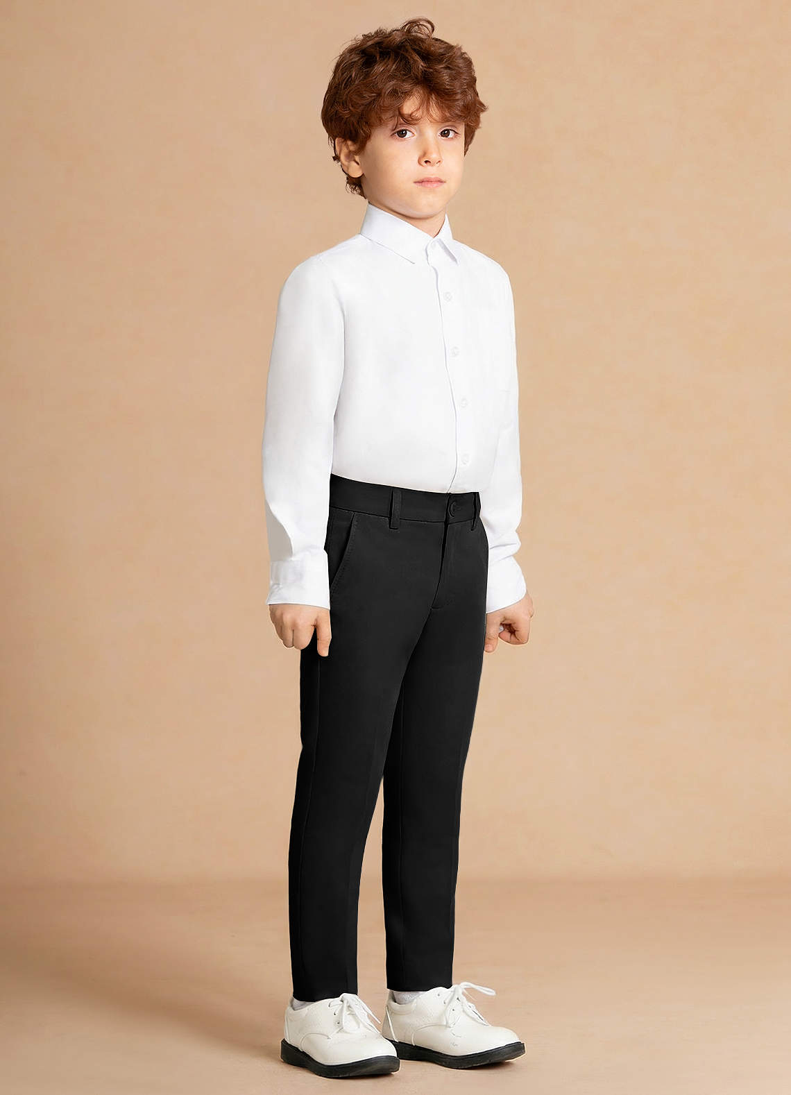front Theo Black Boy Pants
