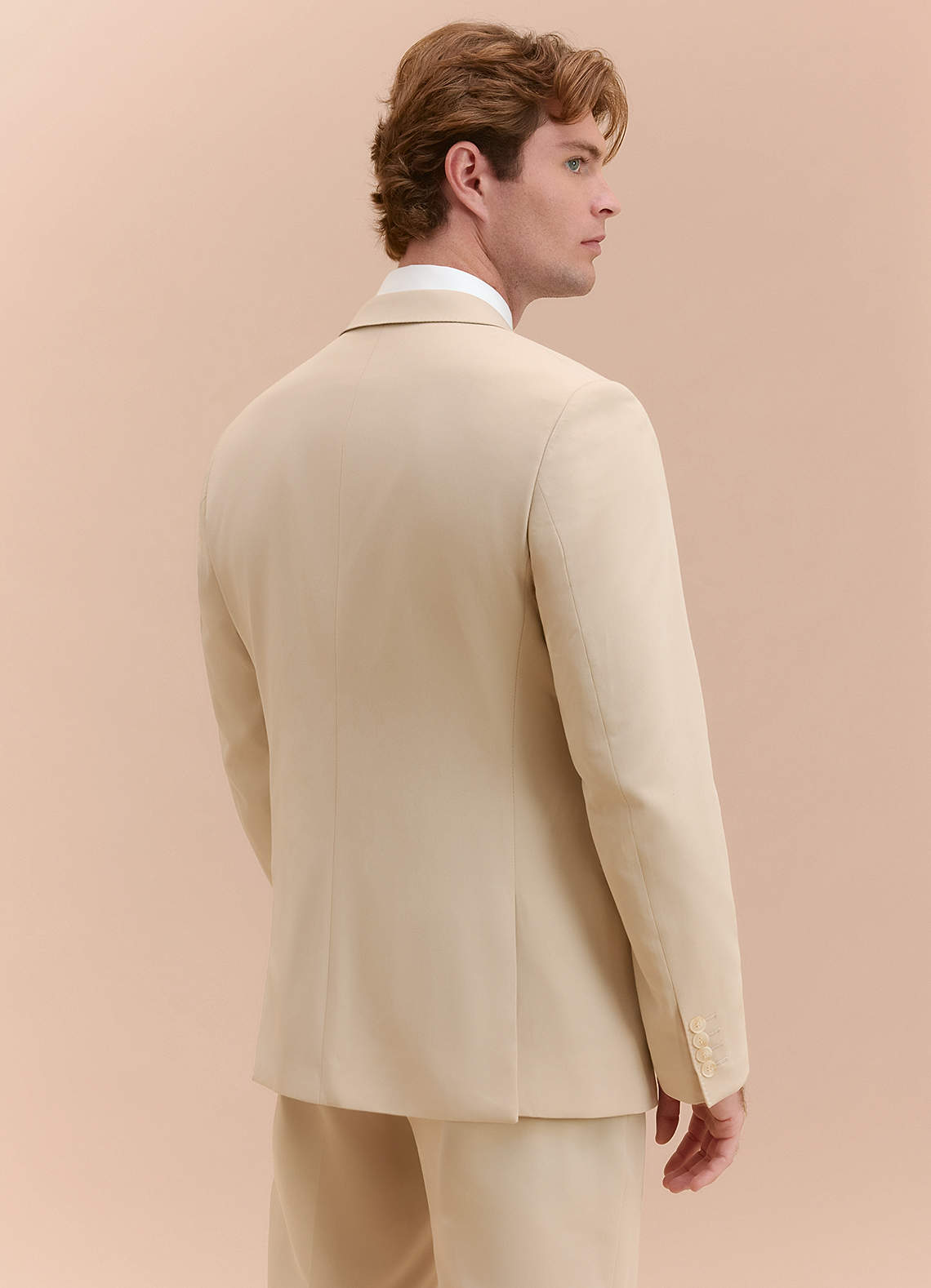 front William Tan Comfort Blend 3-piece suit