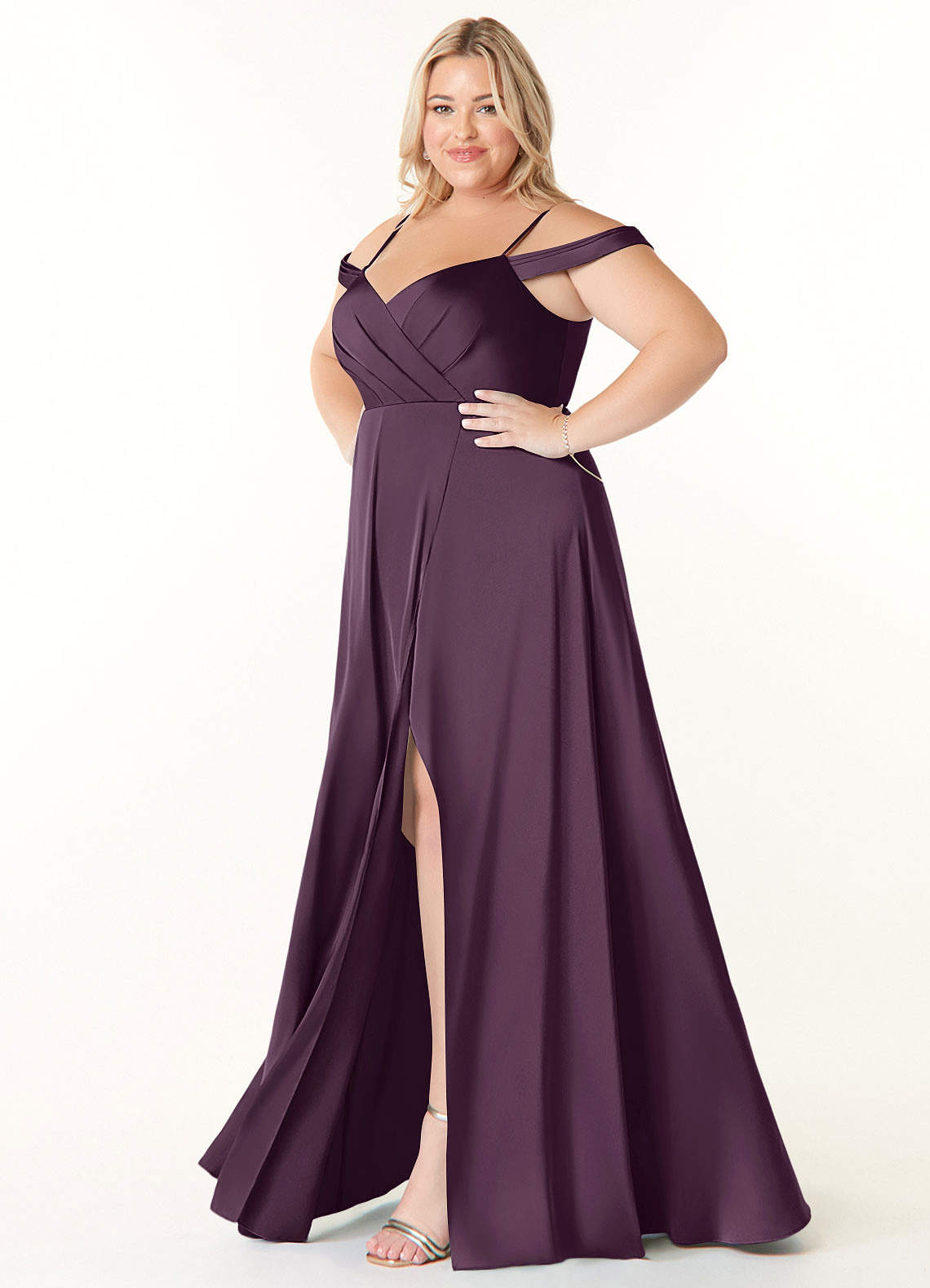 azazie ocean stretch satin dress Azazie Ocean