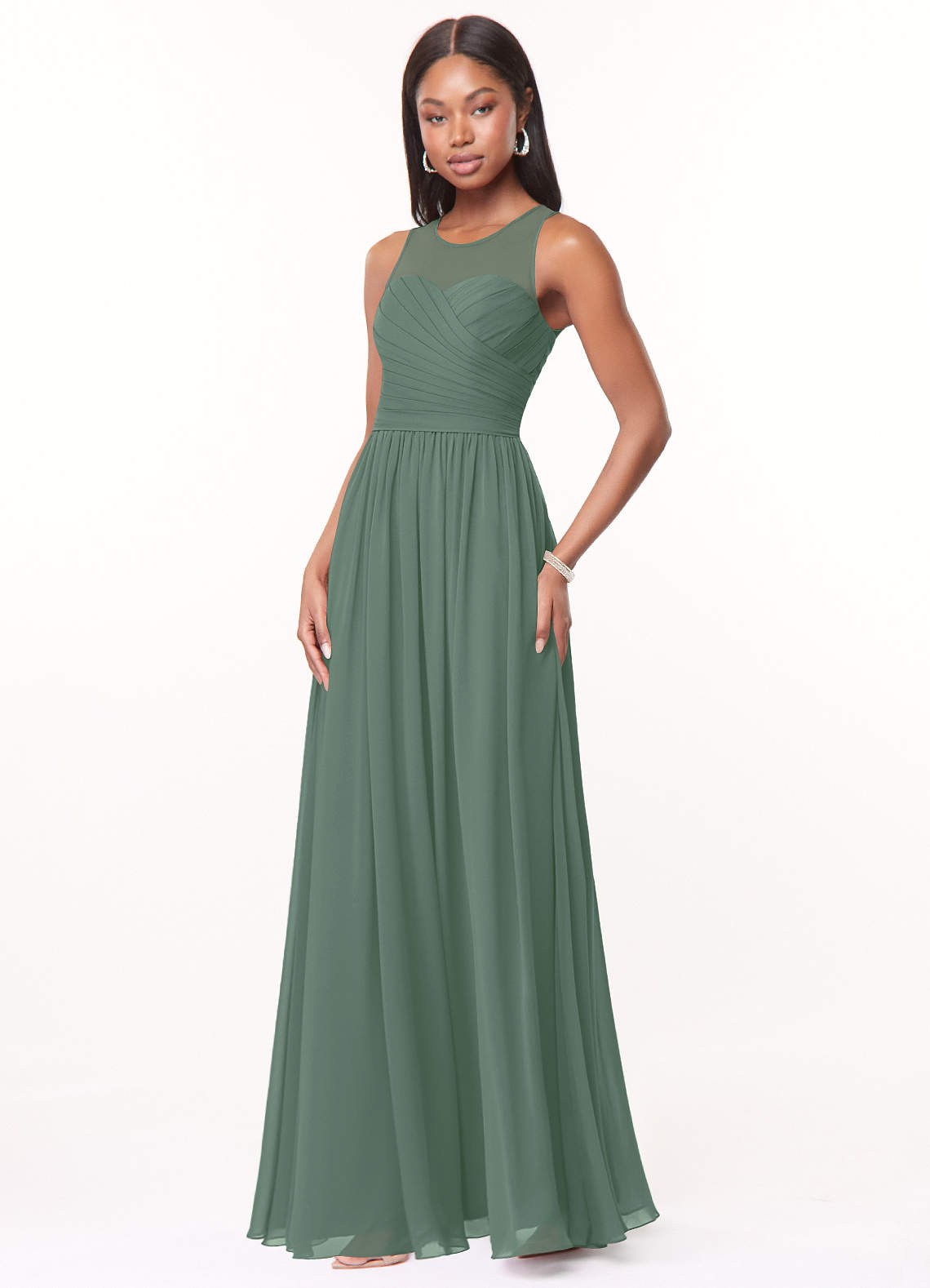 azazie eucalyptus bridesmaid dress on Instagram: "A squad in that will always have your back   Will you be using Eucalyptus for your wedding? Let us know in the comments below   Time to celebrate the big day with Oksana AZAZIE - Eucalyptus looks good