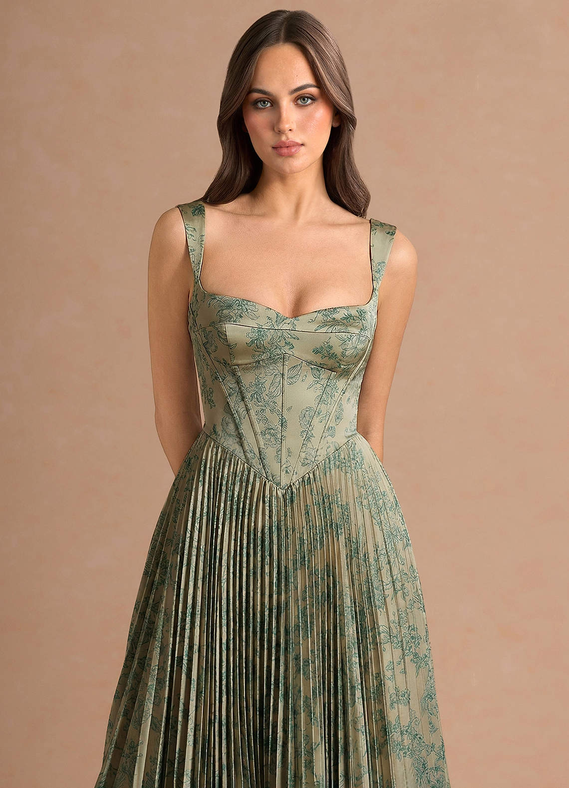 Isonelle Platinum Teal Midi Dress image4