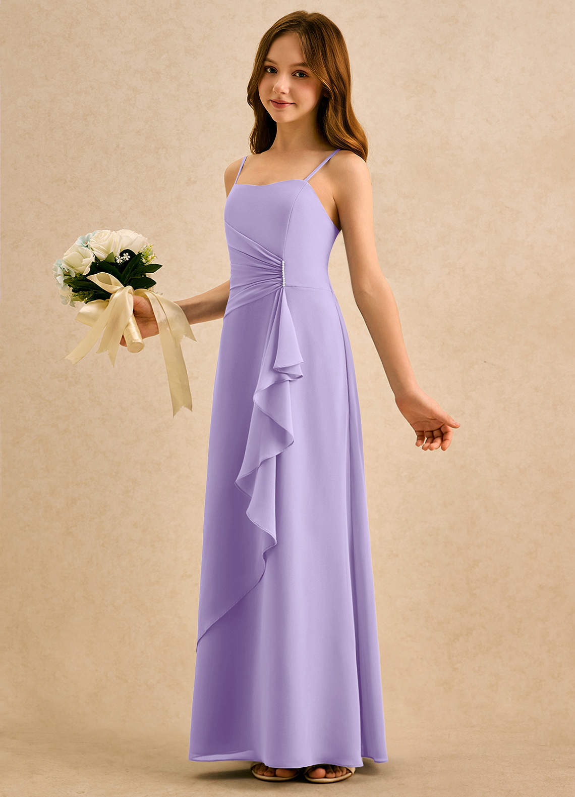 Azazie lolly Girls Formal Lilac A-Line Pleated Chiffon Dress | Azazie Azazie lolly Girls Formal Lilac A-Line Pleated Chiffon Dress | Azazie