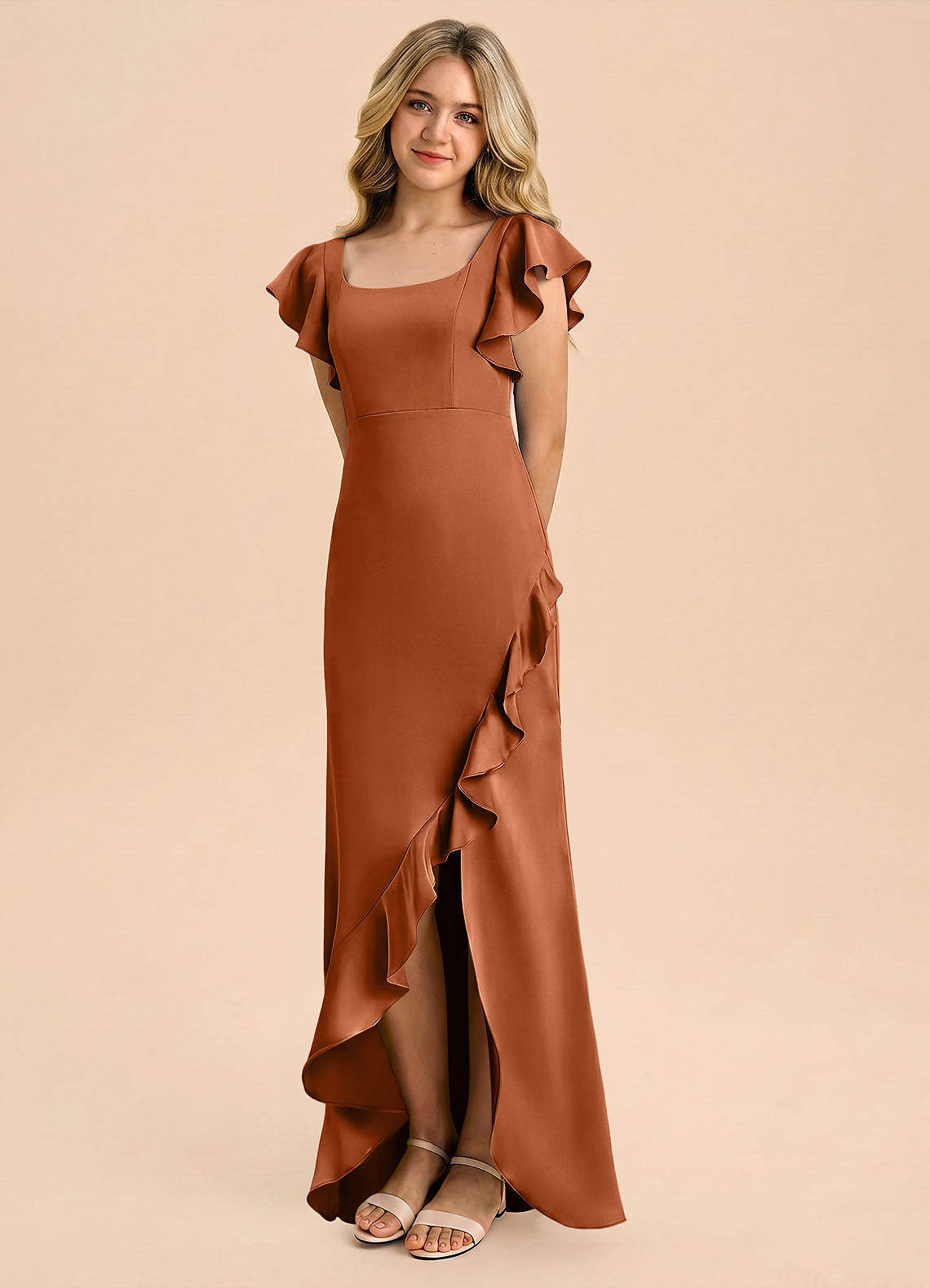 copper junior bridesmaid dresses Azazie Demi Filling:Mango w/ Vanilla This minimalist slip dress bridesmaid dresses near me 7 Dresses for Your