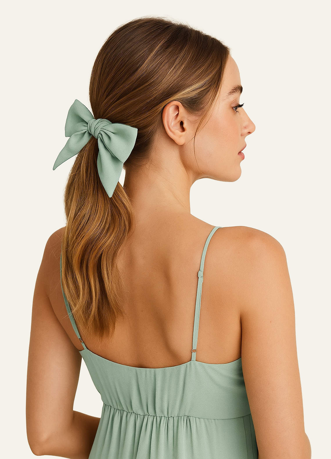 front Pañuelo para el pelo de gasa de color a juego